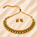 Flower coin necklace