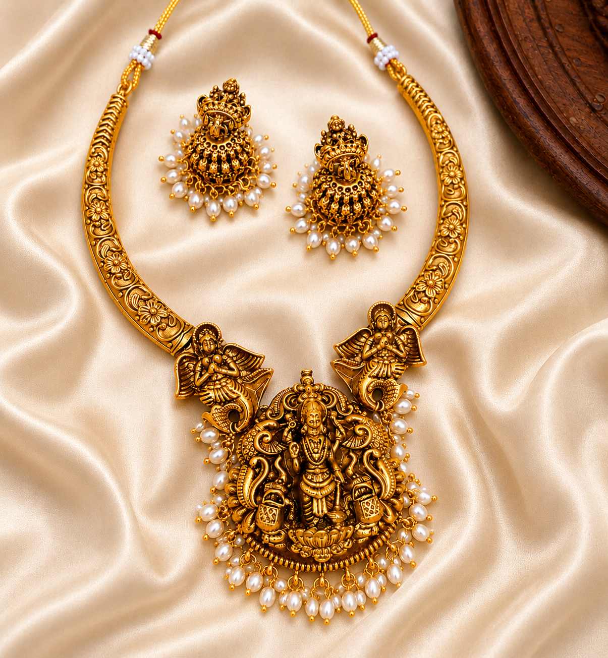 Designer Lakshmi pendent necklace