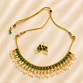 Ruby plus pearl necklace (available in 2 colors)